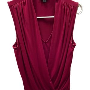 Elegant Sleeveless Red Top
